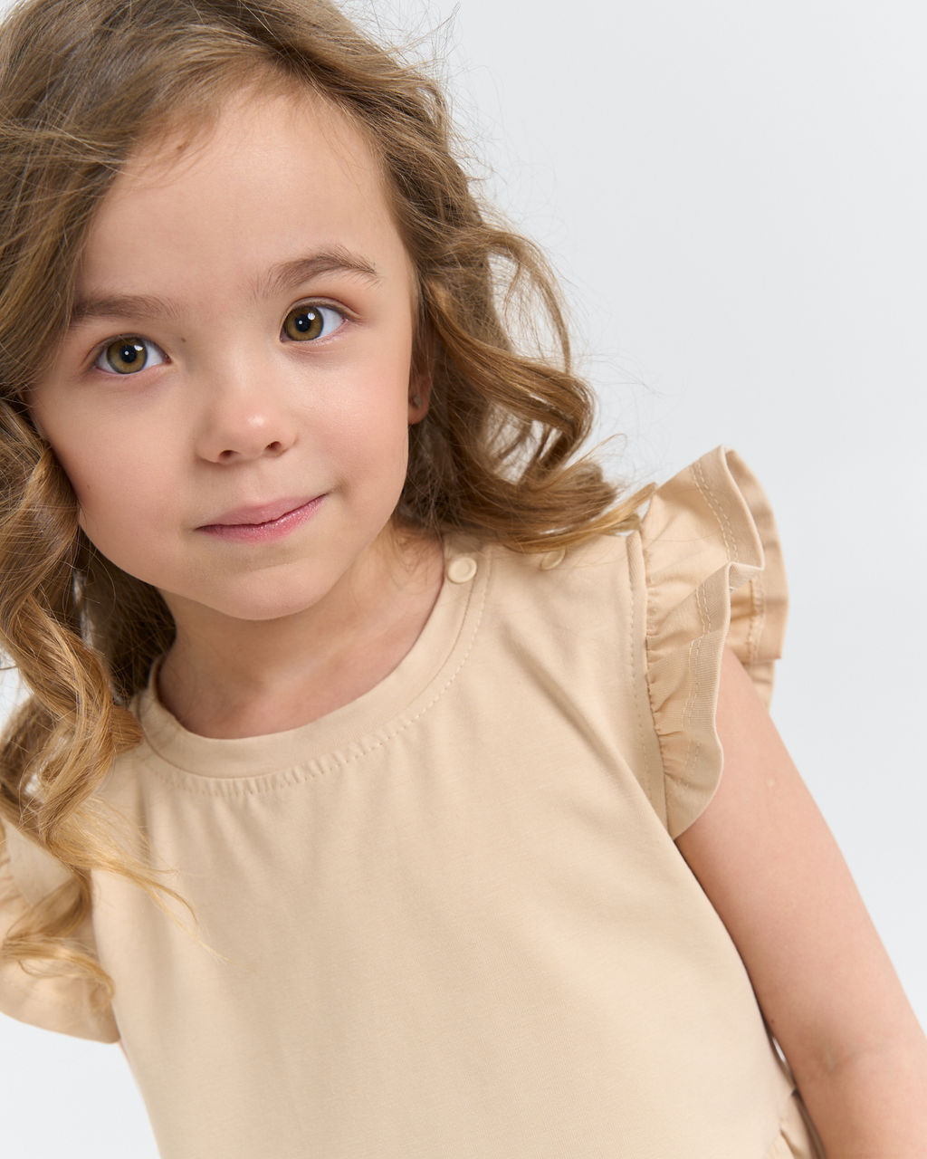 Футболка с баской Крем-брюле - Bungly фото 6