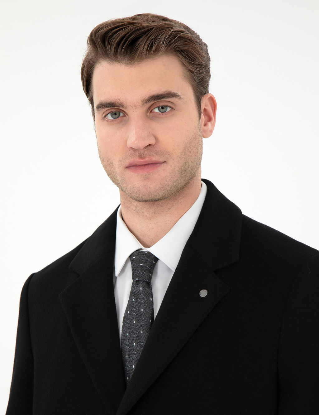 Siyah Slim Fit Palto - Pierre cardin фото 2