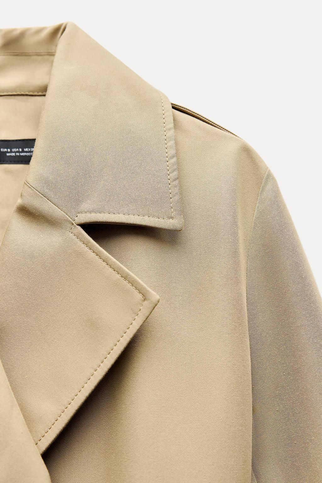 DOUBLE-BREASTED TRENCH COAT WITH BELT - Zara фото 5