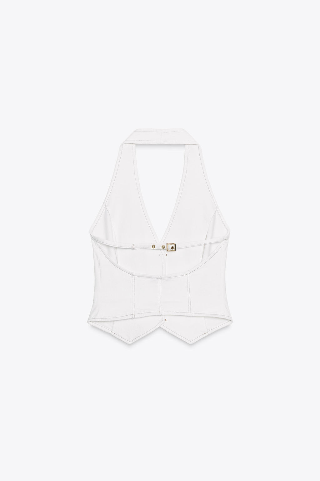 Z1975 DENIM CROP HALTER TOP - Zara фото 11