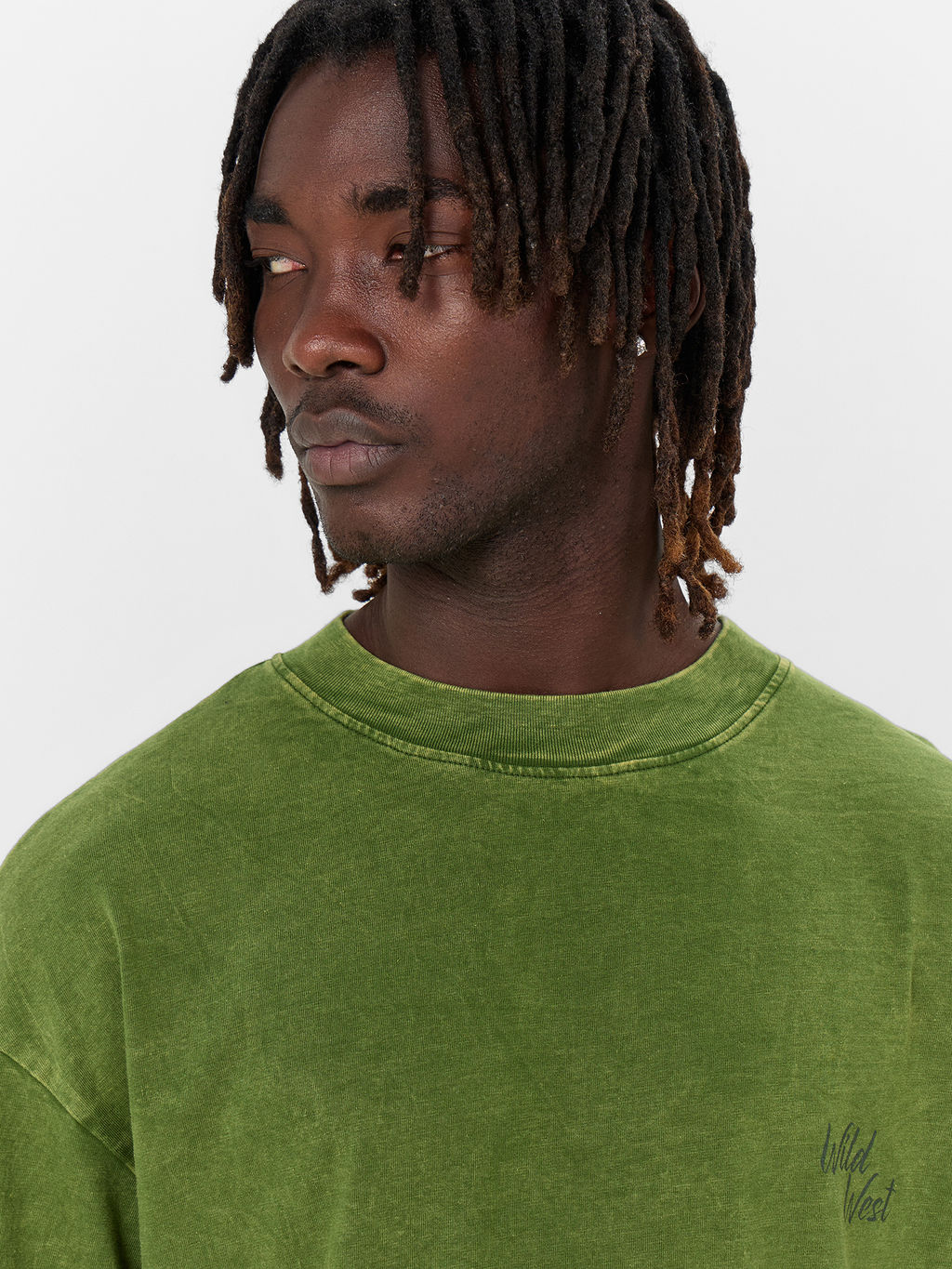 Футболка Mark Formelle мужская зеленый с обработкой и надписью хлопок  фото 4