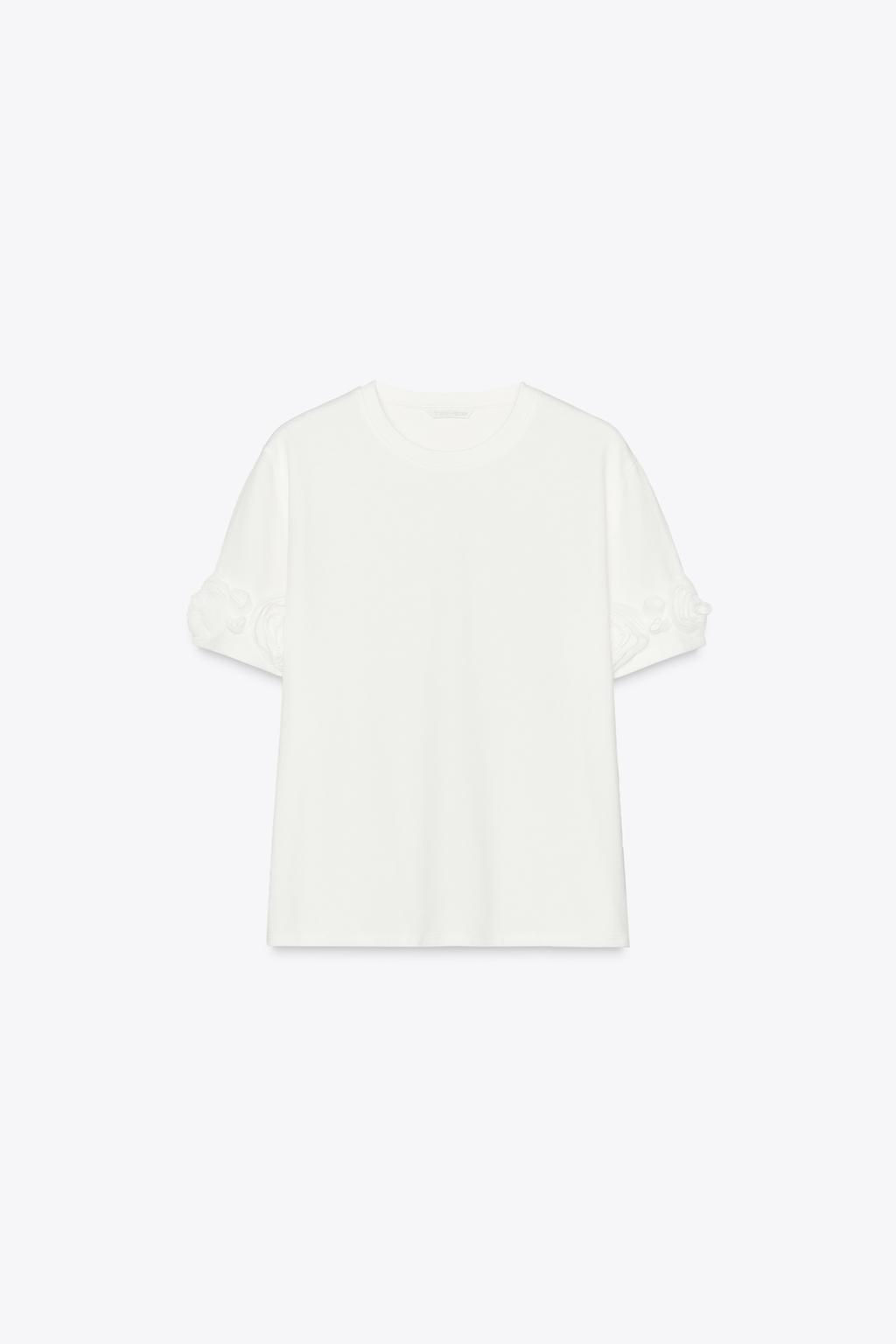 VOLUMINOUS FLORAL T-SHIRT - Zara фото 5