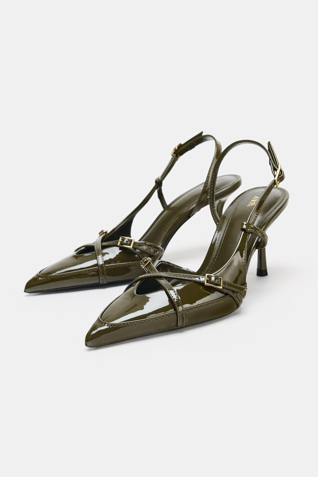 BUCKLED STRAPPY HEELS - Zara фото 5
