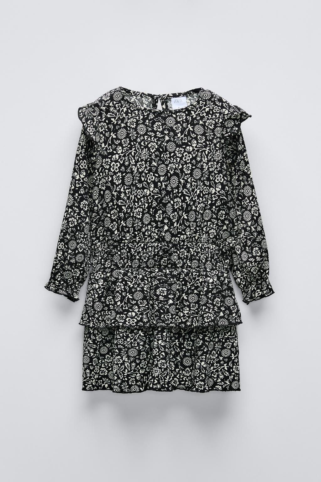 TEXTURED PRINTED DRESS - Zara фото 2