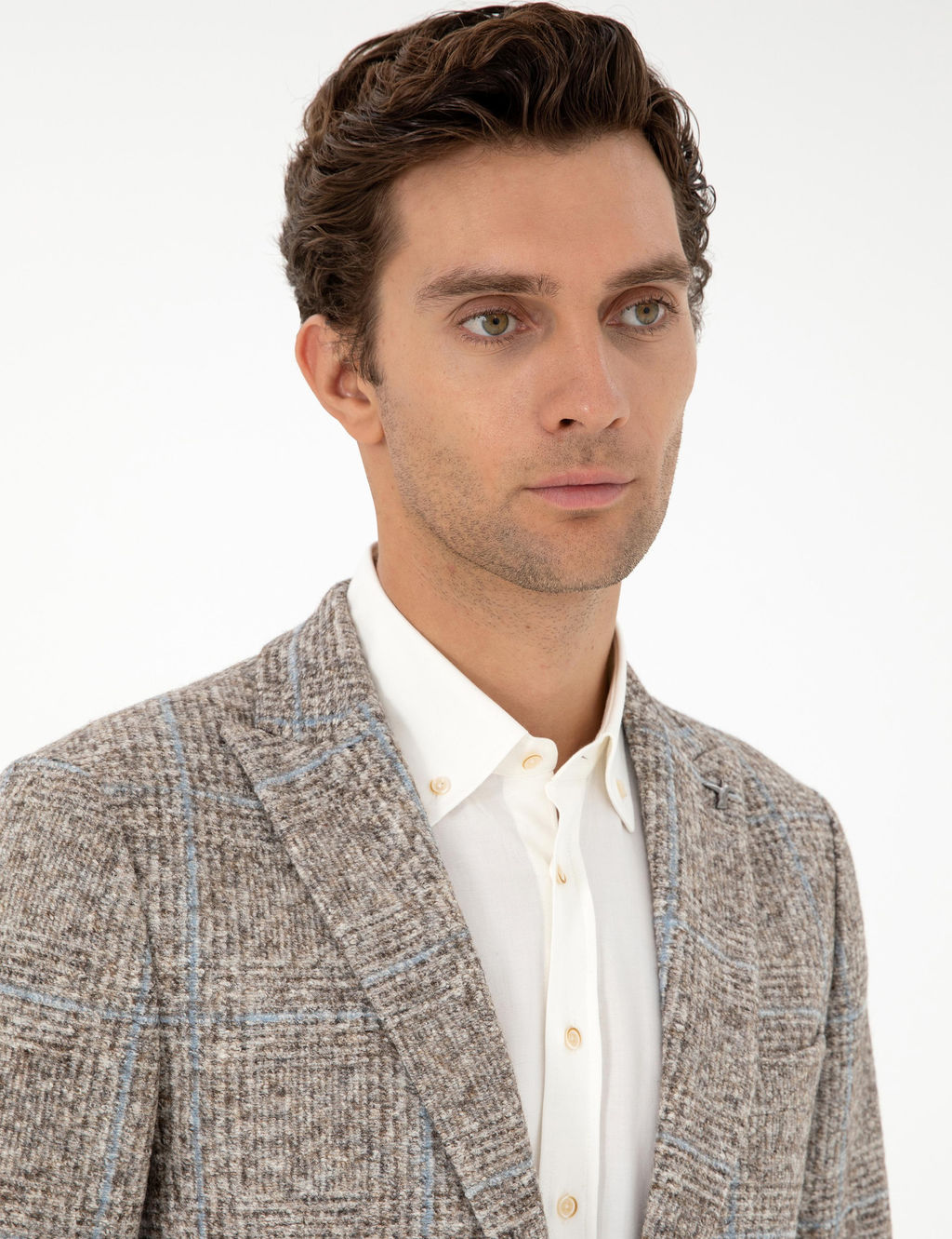 Светло-коричневая приталенная куртка - Cacharel фото 2