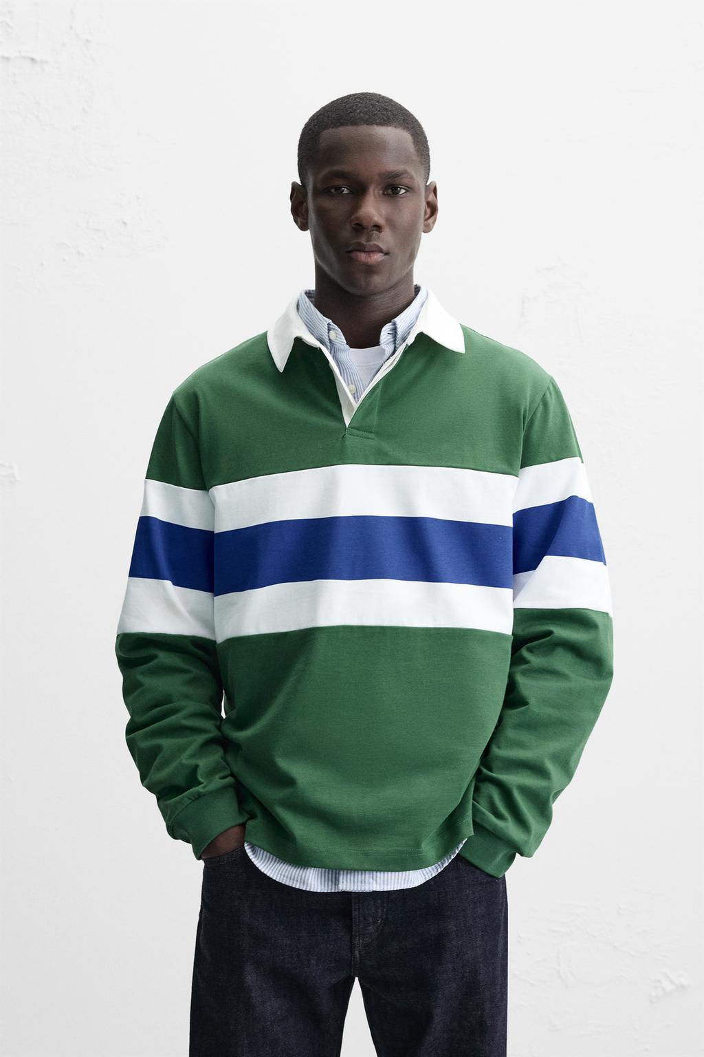 STRIPED JACQUARD POLO SHIRT - Zara фото 2