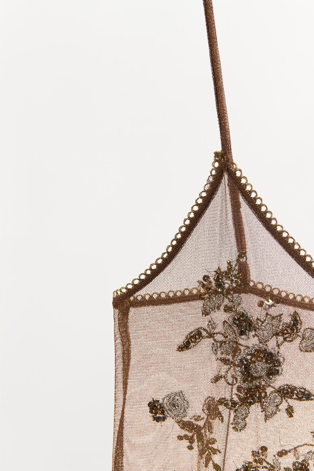 BEADED METALLIC THREAD TOP - Zara фото 7