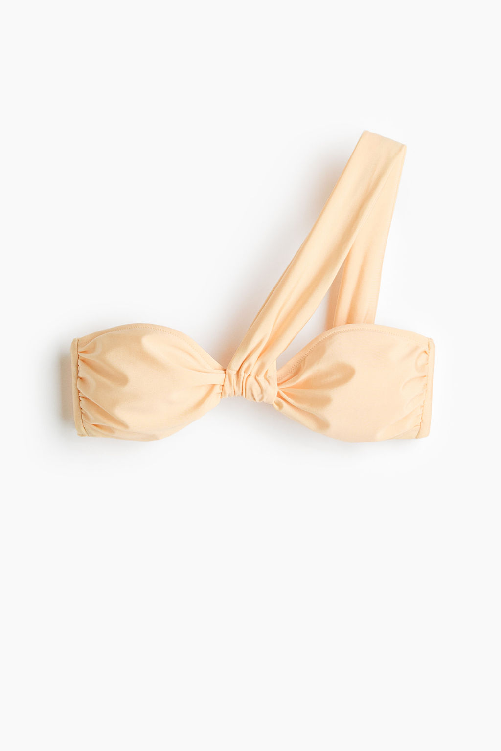Top de bikini de un hombro con relleno