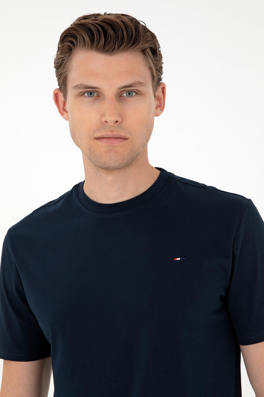 Мужская темно-синяя базовая футболка Неожиданная скидка в корзине - U.s. polo assn фото 2
