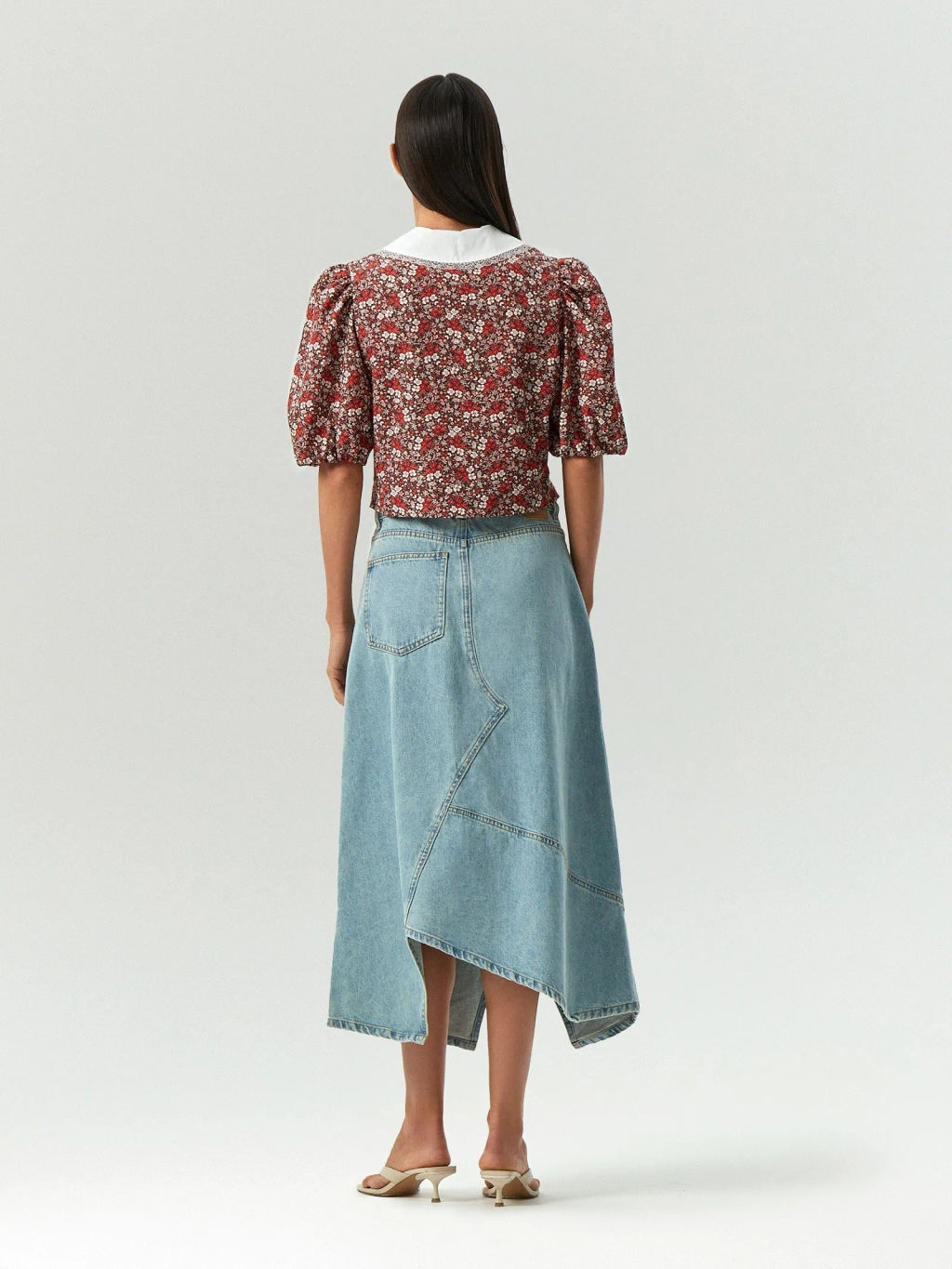 Emka / Укороченная блузка с воротником  фото 6