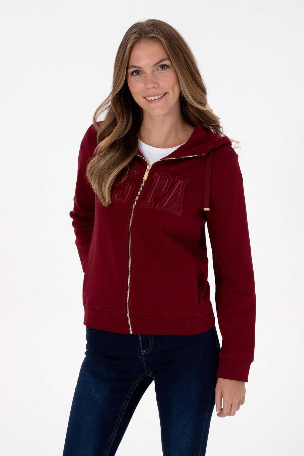 Kad_n Bordo Basic Sweatshirt Sepette S_rpriz _ndirim
