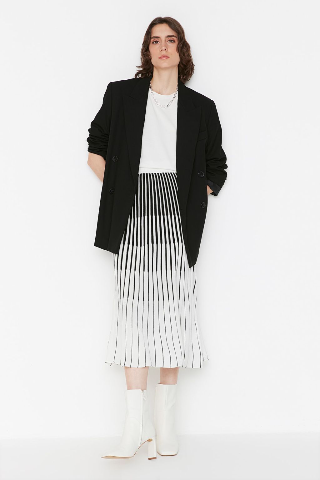 TRENDYOLMILLA Lila Midi Renk Bloklu Etek TWOSS20ET0195 фото 9