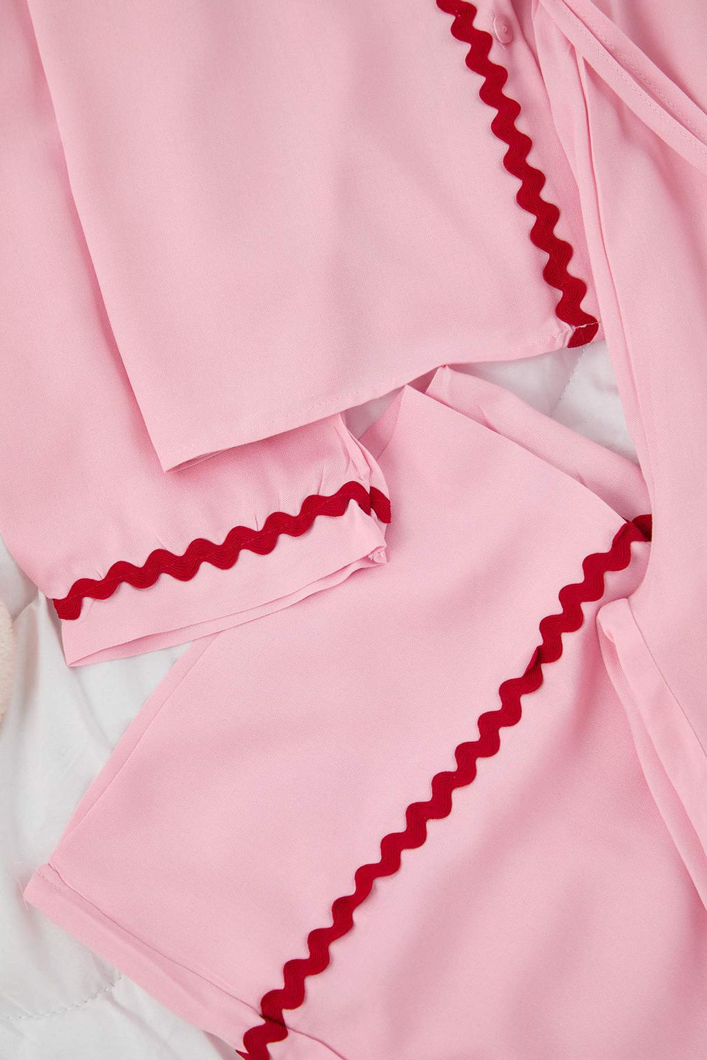 Pembe Duz Shally Dokuma Pijama Tak?m? THMAW26PT00144 - Trendyolmilla фото 6