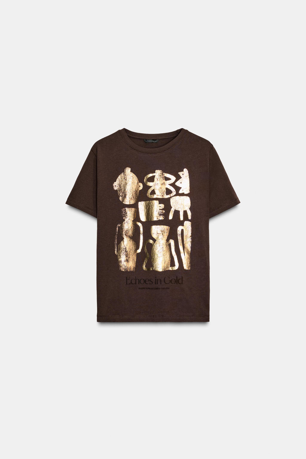 METALLIC SHORT SLEEVE T-SHIRT - Zara фото 6