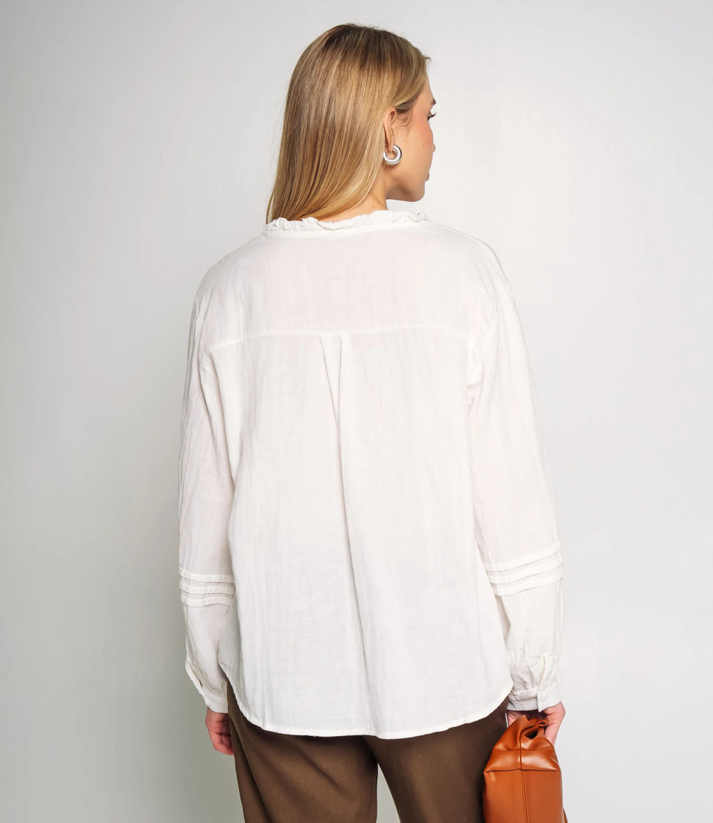Блуза #КТ0912, белый - Dommod фото 3