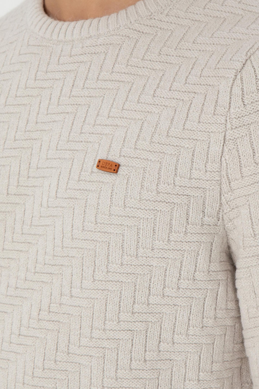 Erkek Slim Fit Bisiklet Yaka Ta_ Kazak - U.s. polo assn фото 7