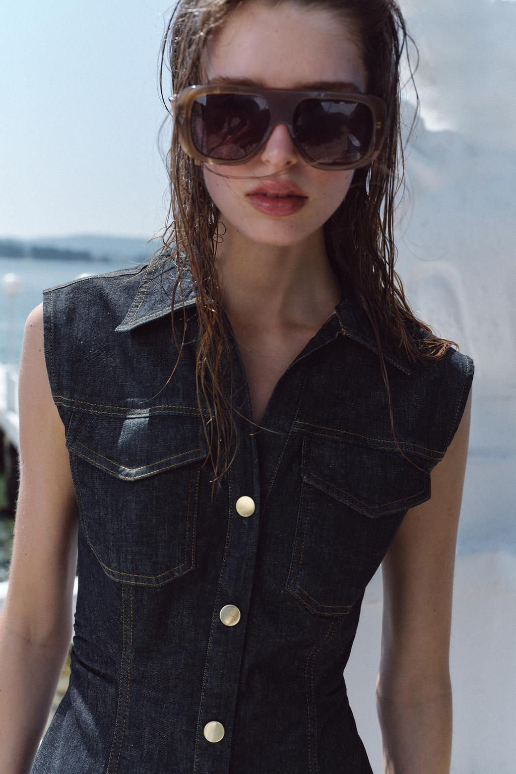 Z1975 DENIM MINI DRESS - Zara фото 16