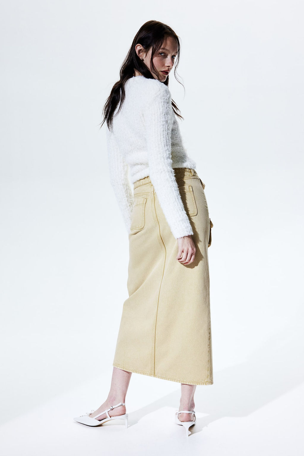 Maxifalda cargo en denim - H&m фото 4