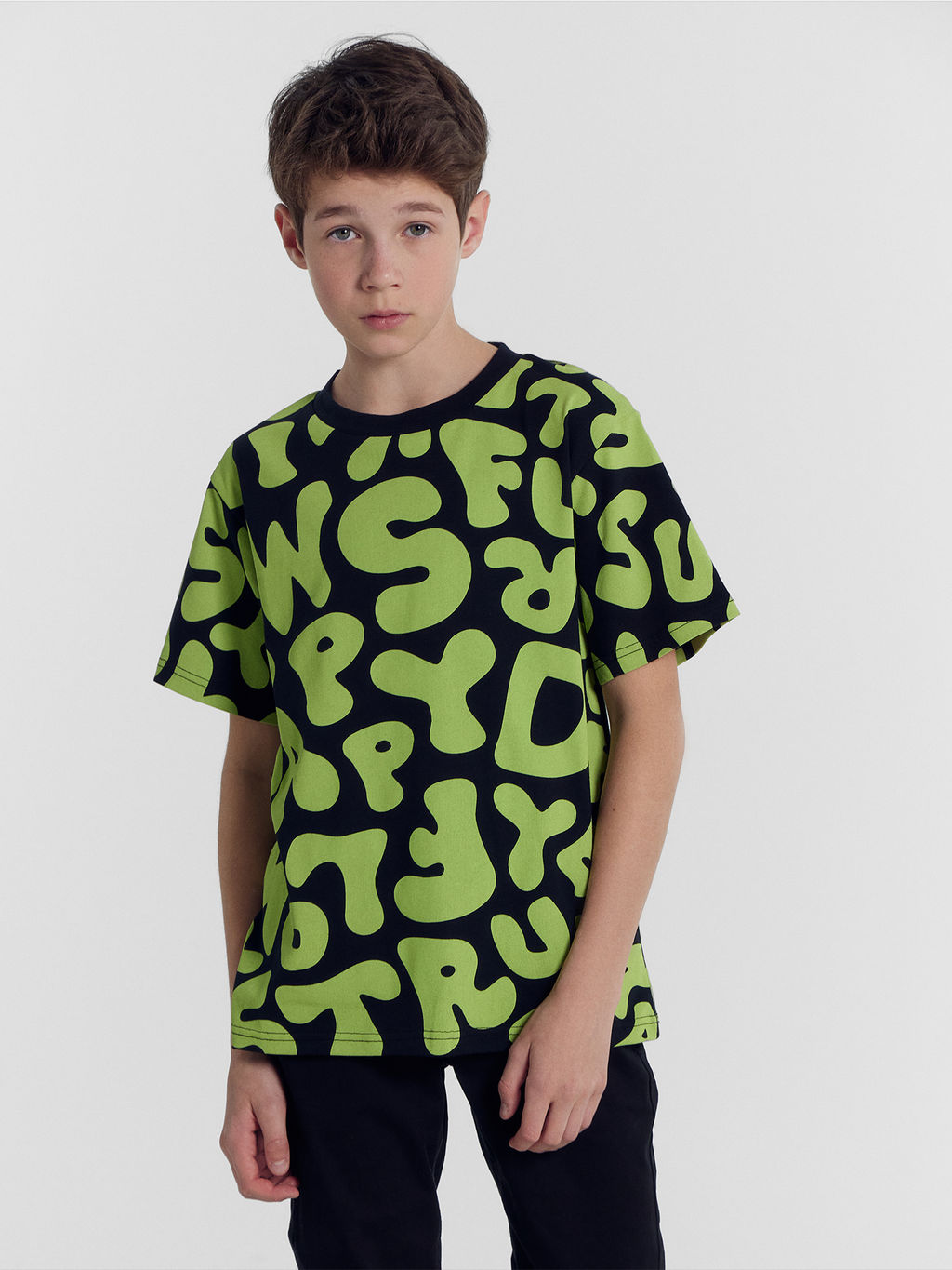 Футболка для мальчиков черная с буквами - Mark formelle фото 3