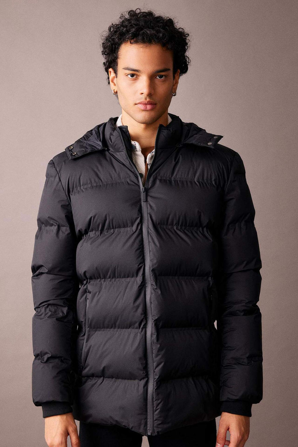 Su Itici Sisme Mont Ruzgar Gecirmez Slim Fit Dar Kesim Kapusonlu Astarl? Fermuarl? - Defacto фото 2