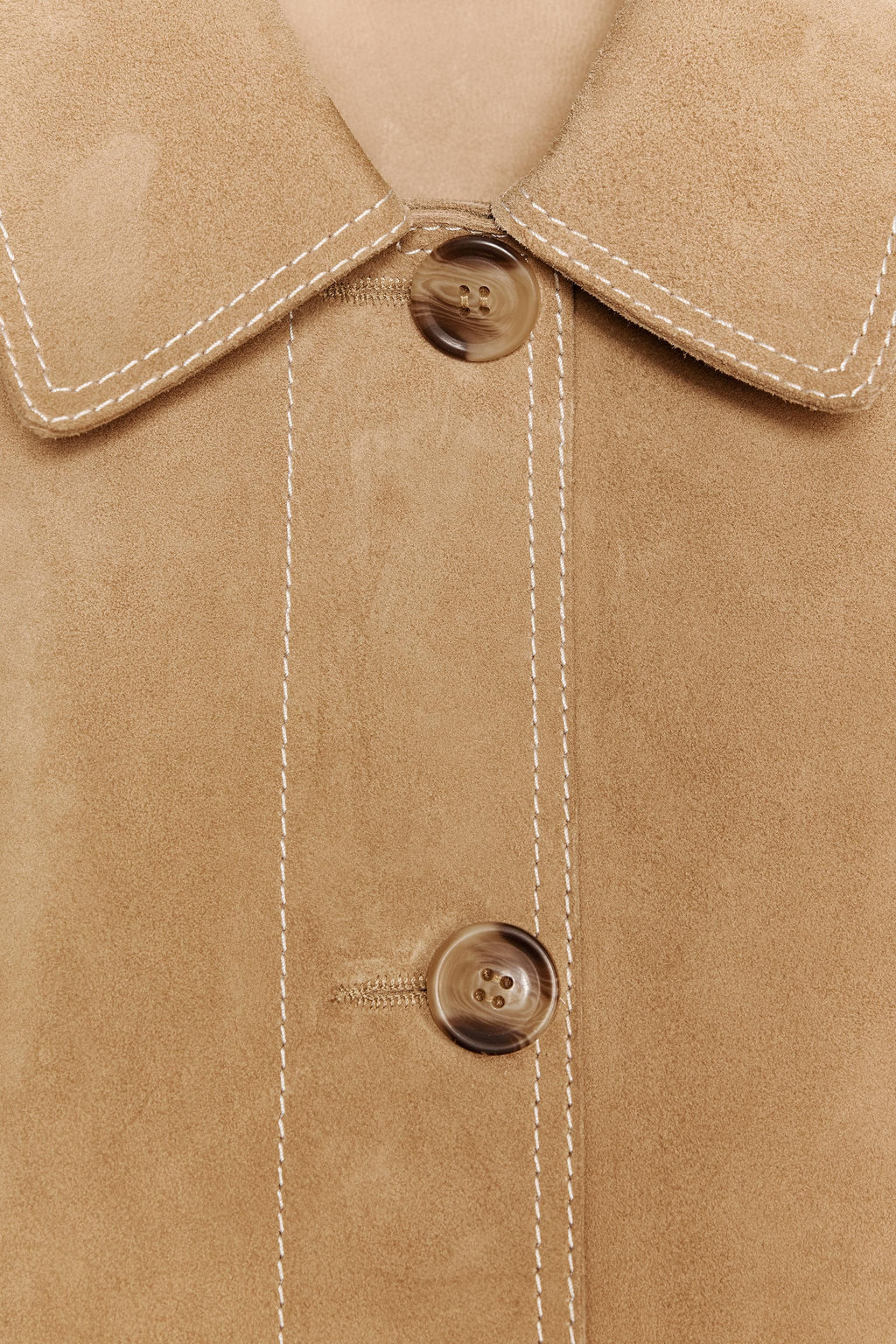 ZW COLLECTION LIMITED EDITION 100% SUEDE LEATHER JACKET - Zara фото 14