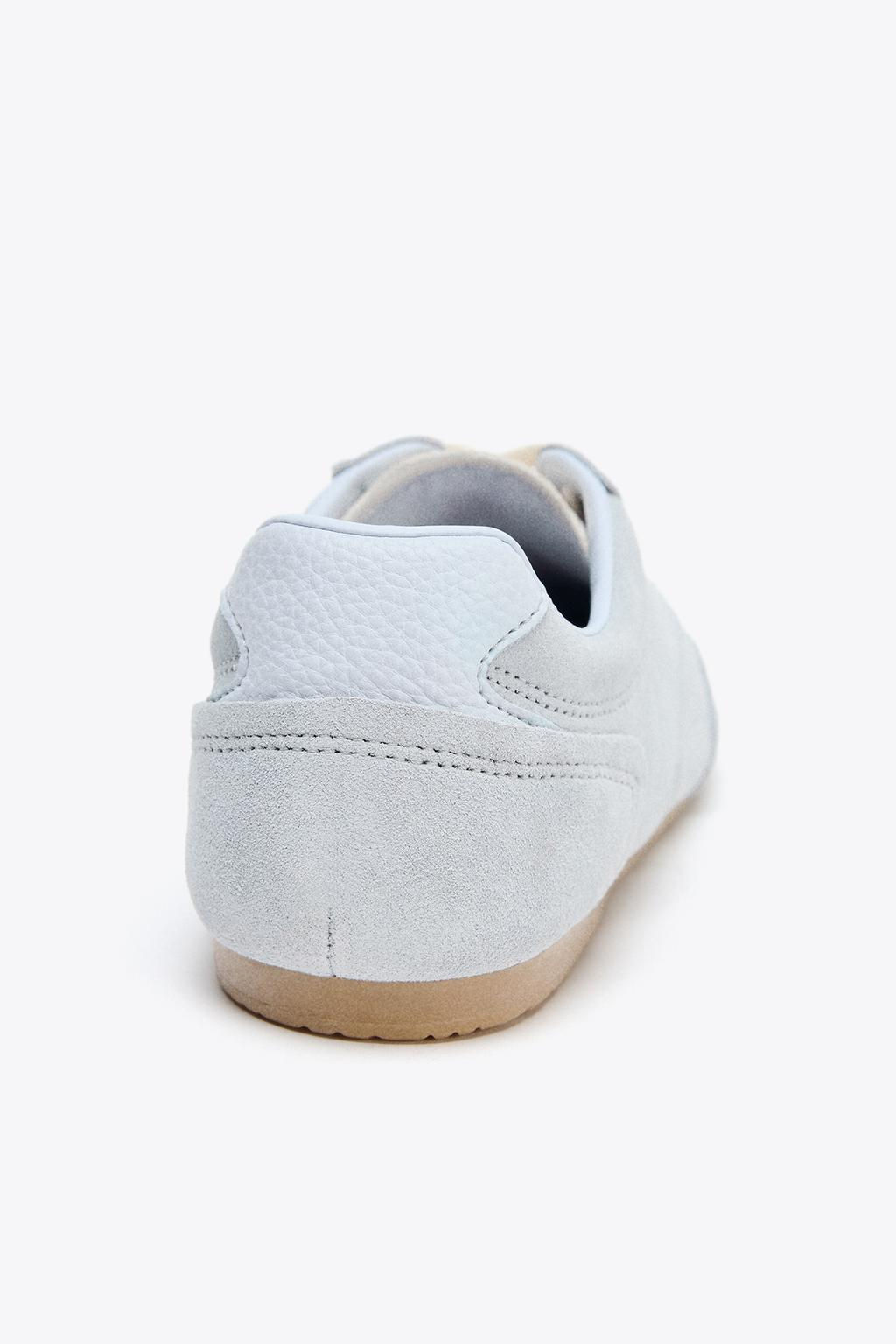 CONTRAST LEATHER TRAINERS - Zara фото 8