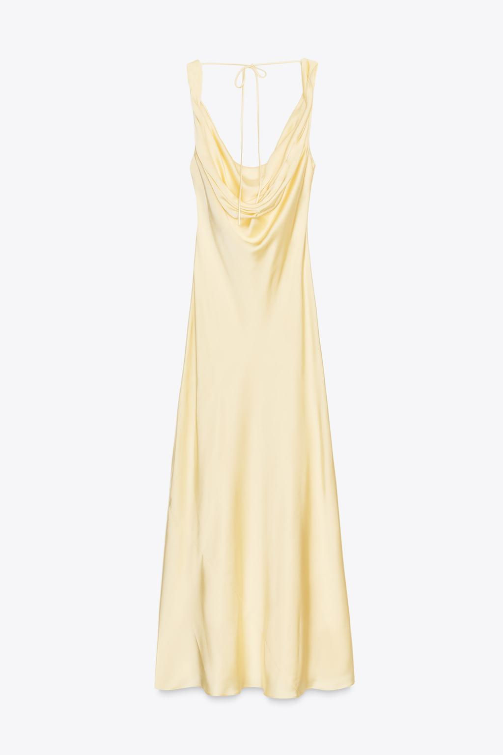 ZW COLLECTION LONG SATIN DRESS - Zara фото 9