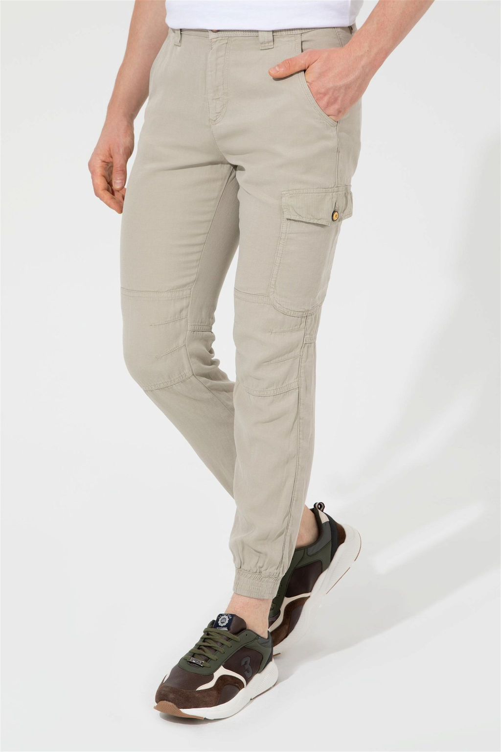 U. S. Polo Assn / Мужские брюки цвета хаки из плотной ткани - U.s. polo assn фото 2