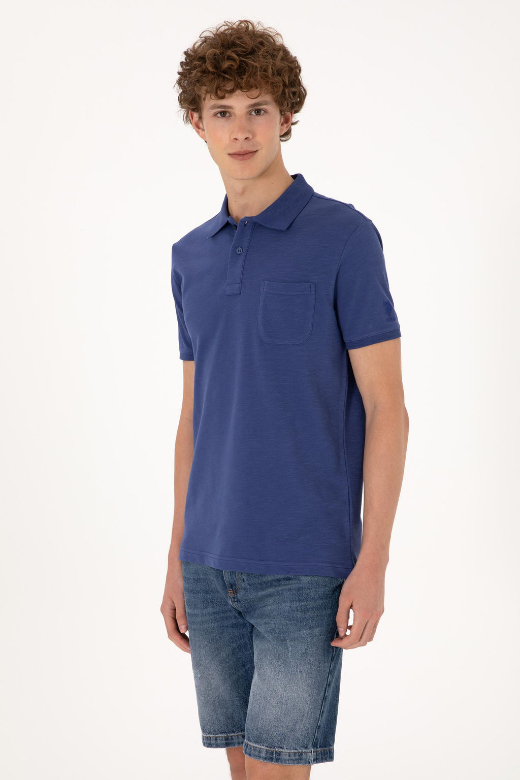 Erkek Slim Fit D_k_ml_ Polo Yaka A__k Lacivert Ti__rt Sepette S_rpriz _ndirim - U.s. polo assn фото 3
