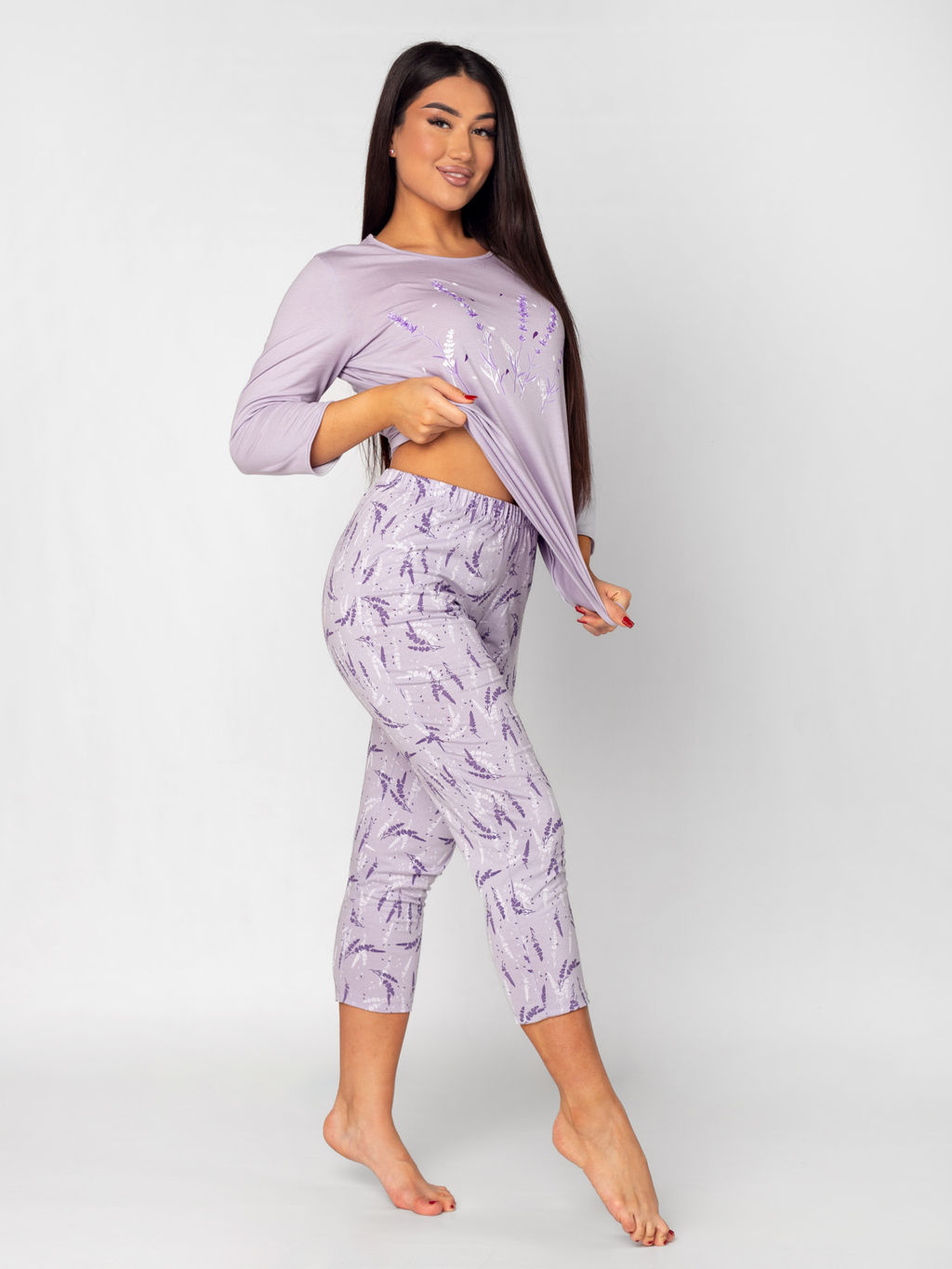Пижама женская кулирка с брюками "ЛАВАНДА"