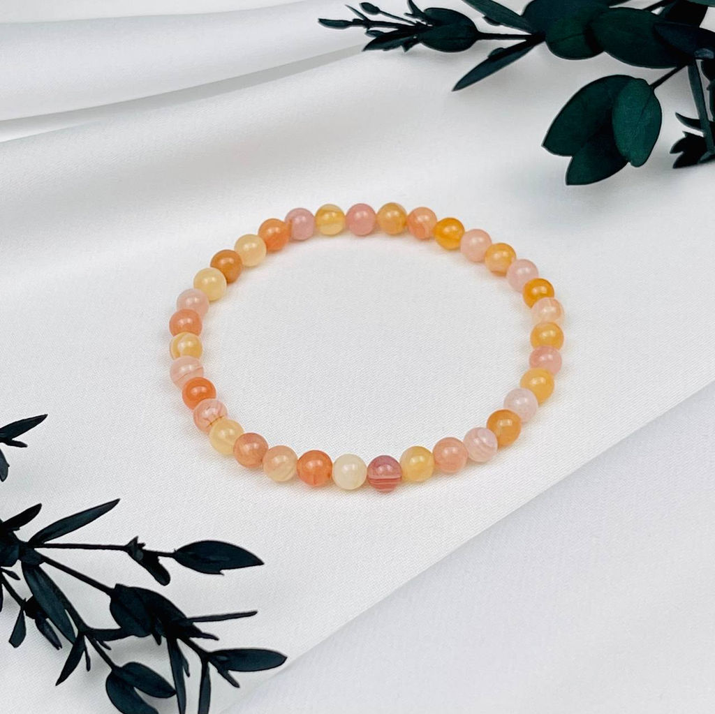 Браслет из персикового Агата - Радуга самоцветов фото 2