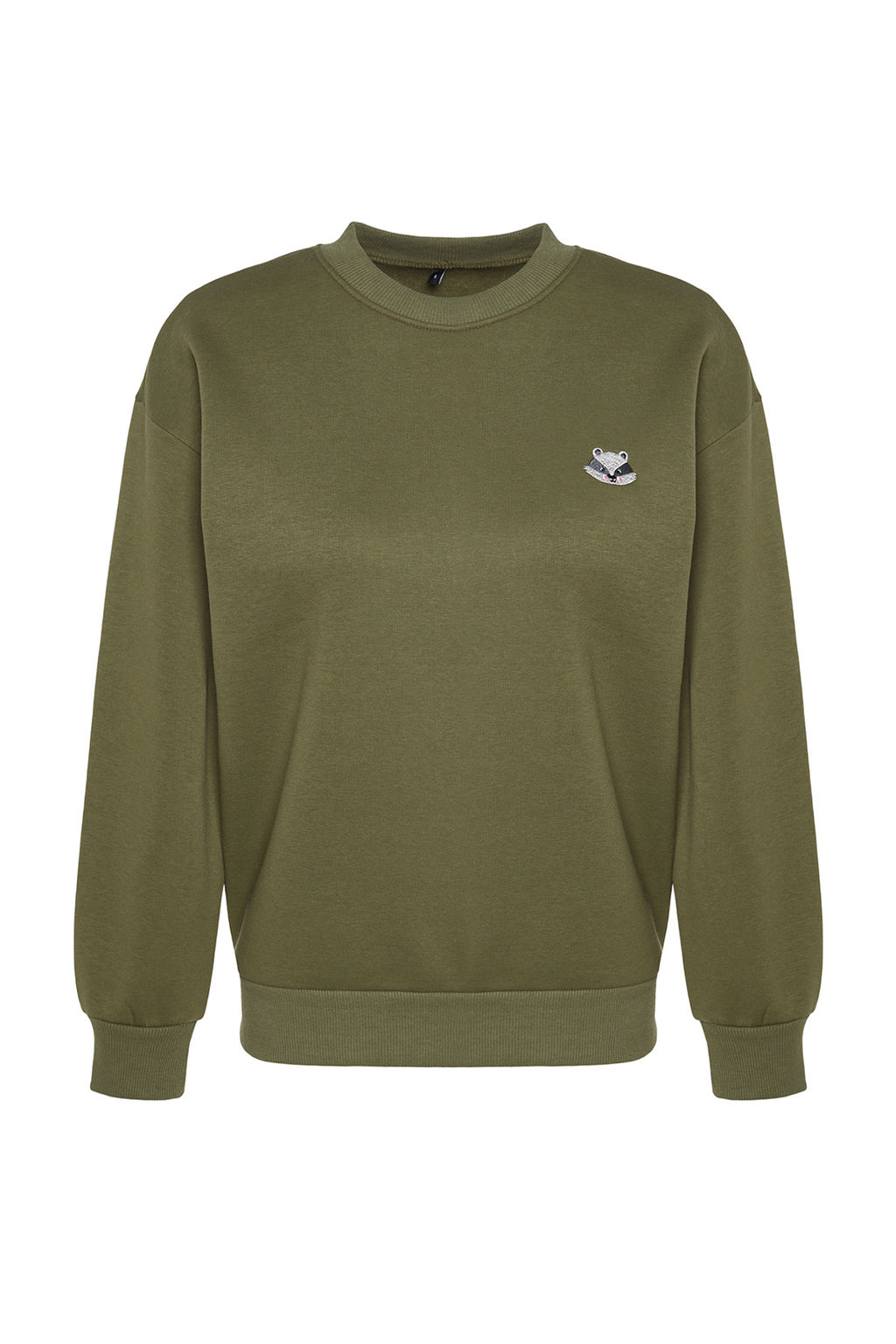 TRENDYOLMILLA Tas Animal Nak?sl? Regular/Normal Kal?p Kal?n Ici Polarl? Orme Sweatshirt TWOAW24SW00196 фото 7