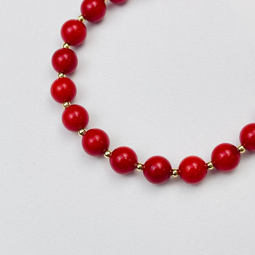 Браслет регулируемый из Коралла - Радуга самоцветов фото 3