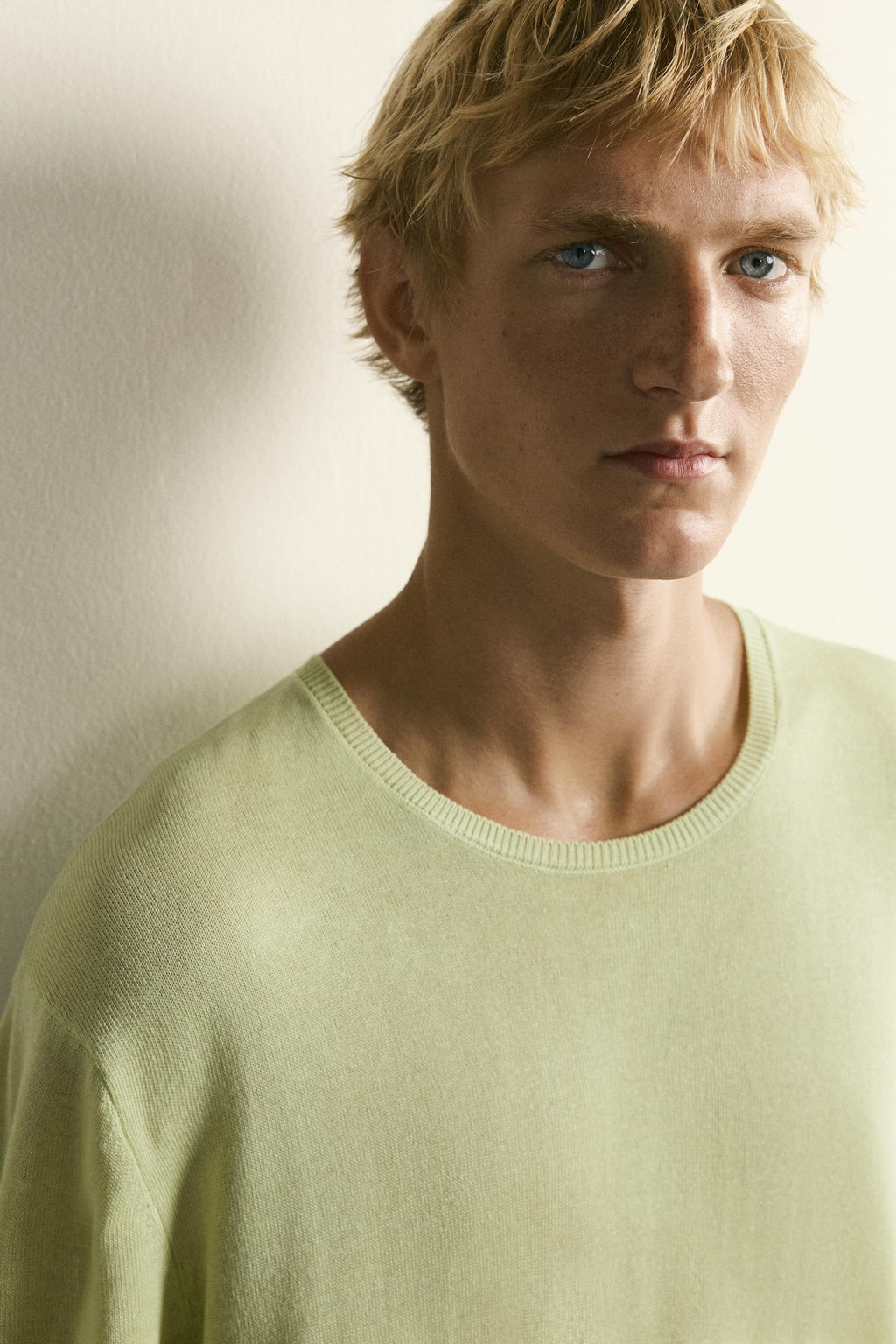 CAMISETA PUNTO LIGERO RELAXED FIT / Pistacho - Zara фото 5