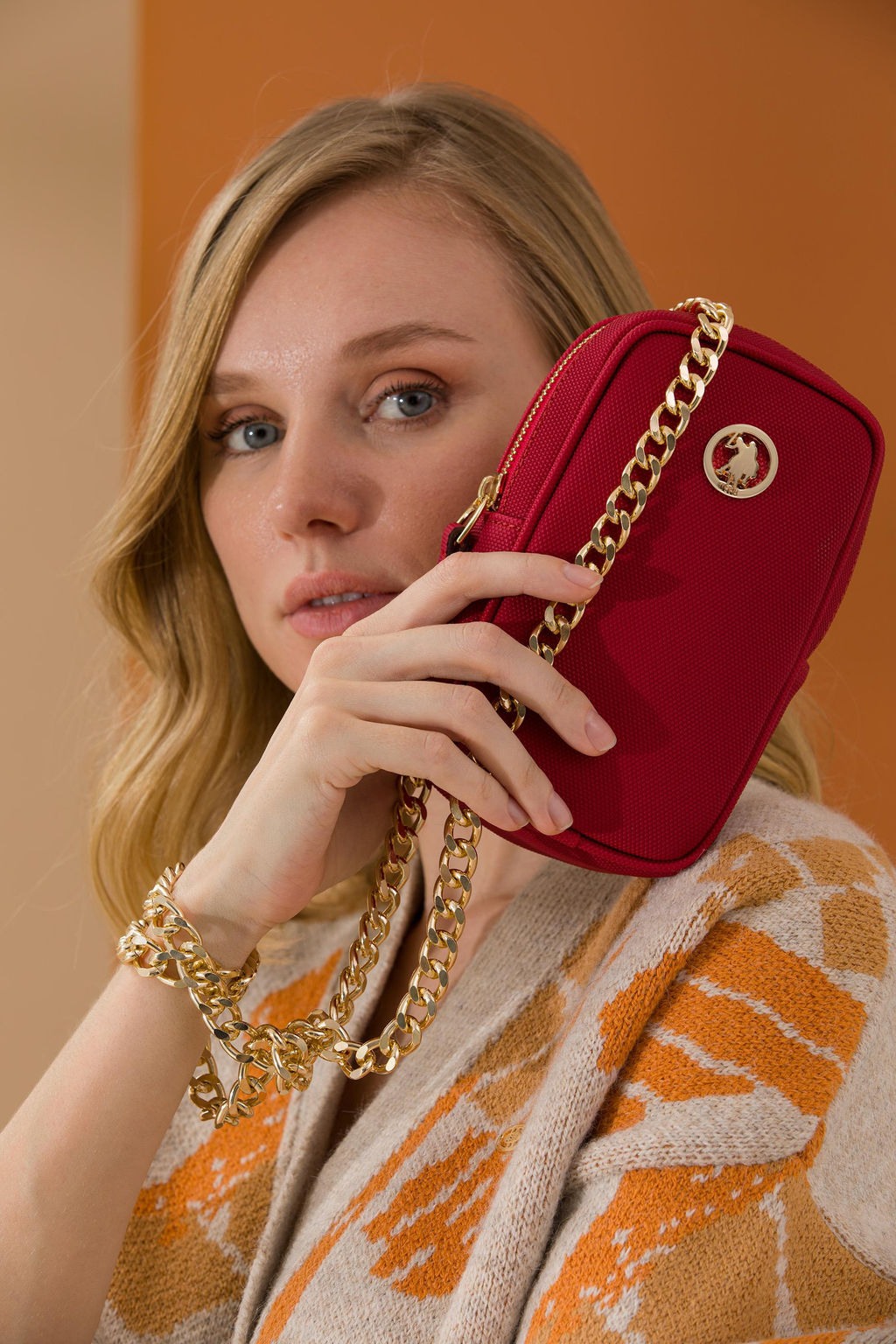 U. S. Polo Assn Женская красная сумка для телефона - U.s. polo assn фото 2