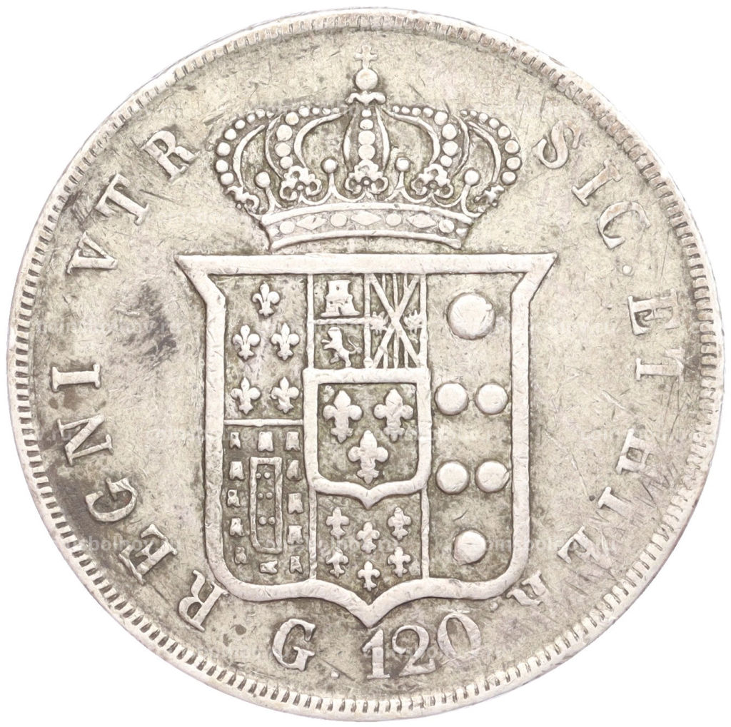 Монета 120 грано 1842 года Королевство Обеих Сицилий