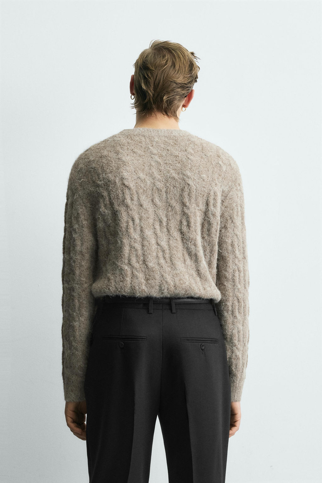 BRUSHED CABLE-KNIT JUMPER - Zara фото 3