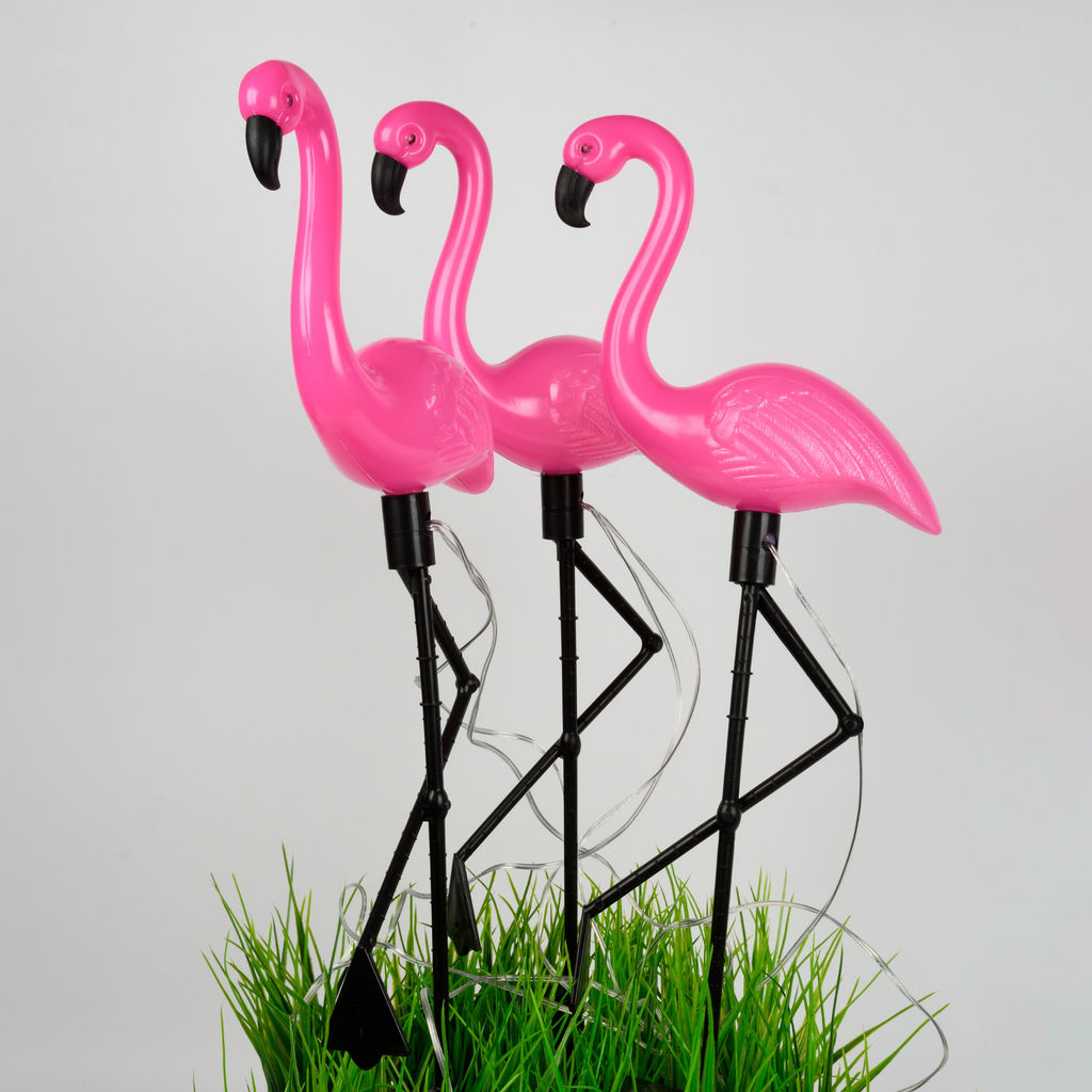 USL-S-833/PM530 FLAMINGO SET3 Садовый светильник на солнечной батарее Фламинго, в комплекте из 3 штук. 6 светодиодов. Белый свет. 1*АA Ni-Mh аккумулятор в/к. IP44. TM Uniel - Volpe фото 10