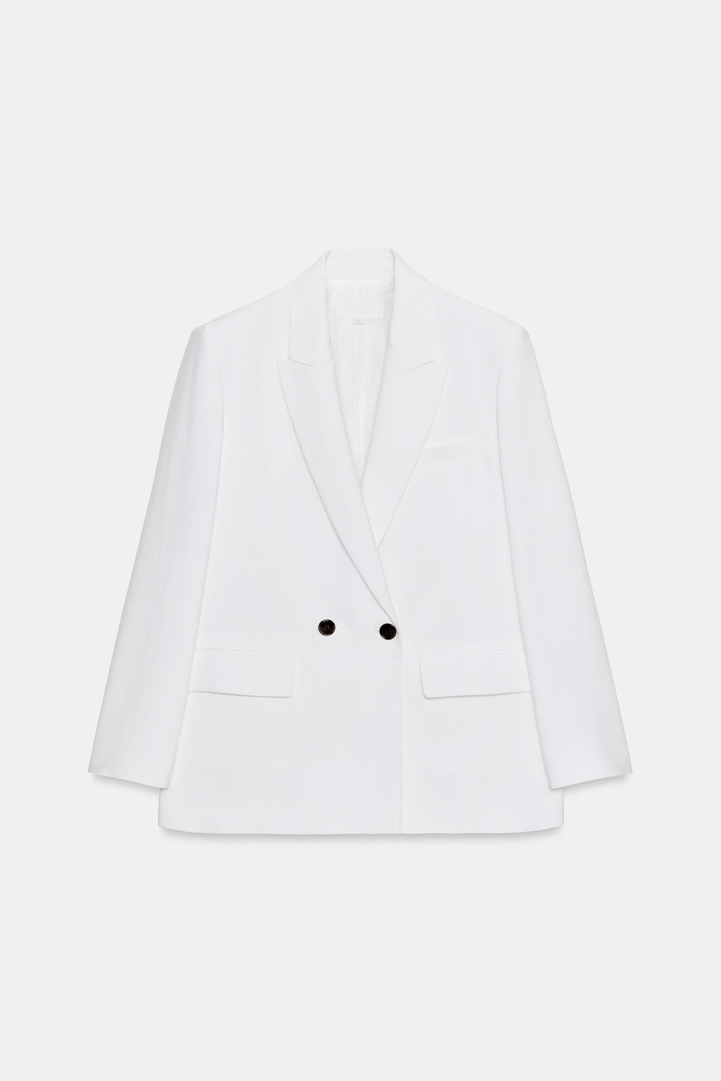 BLAZER CRUZADA OVERSIZE HOMBRERAS / Blanco - Zara фото 7
