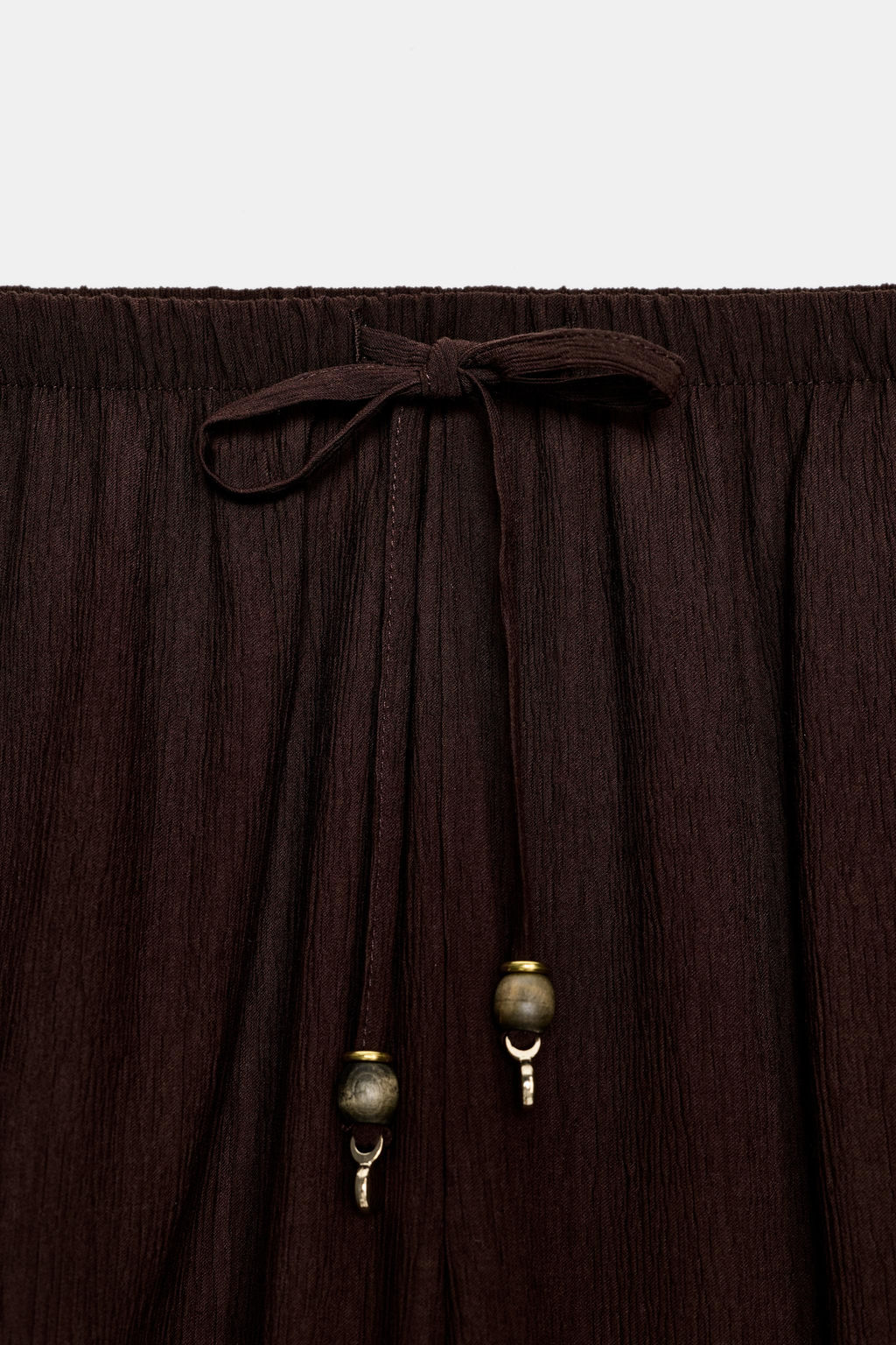 PANTAL?N FLUIDO RECTO / Marr?n oscuro