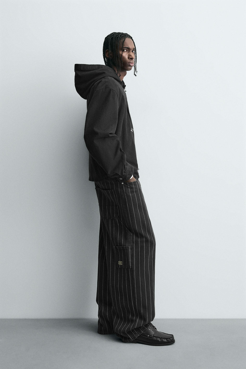 STRIPED BALLOON FIT TROUSERS - Zara фото 4