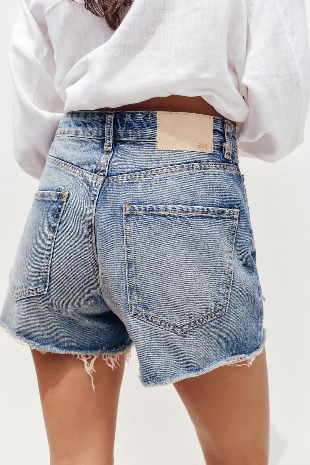 Z1975 RIPPED LOW-RISE SHORTS - Zara фото 6
