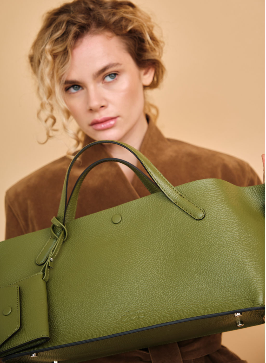 Женская кожаная сумка Dari DBR 31136 зеленая водоросль  фото 2