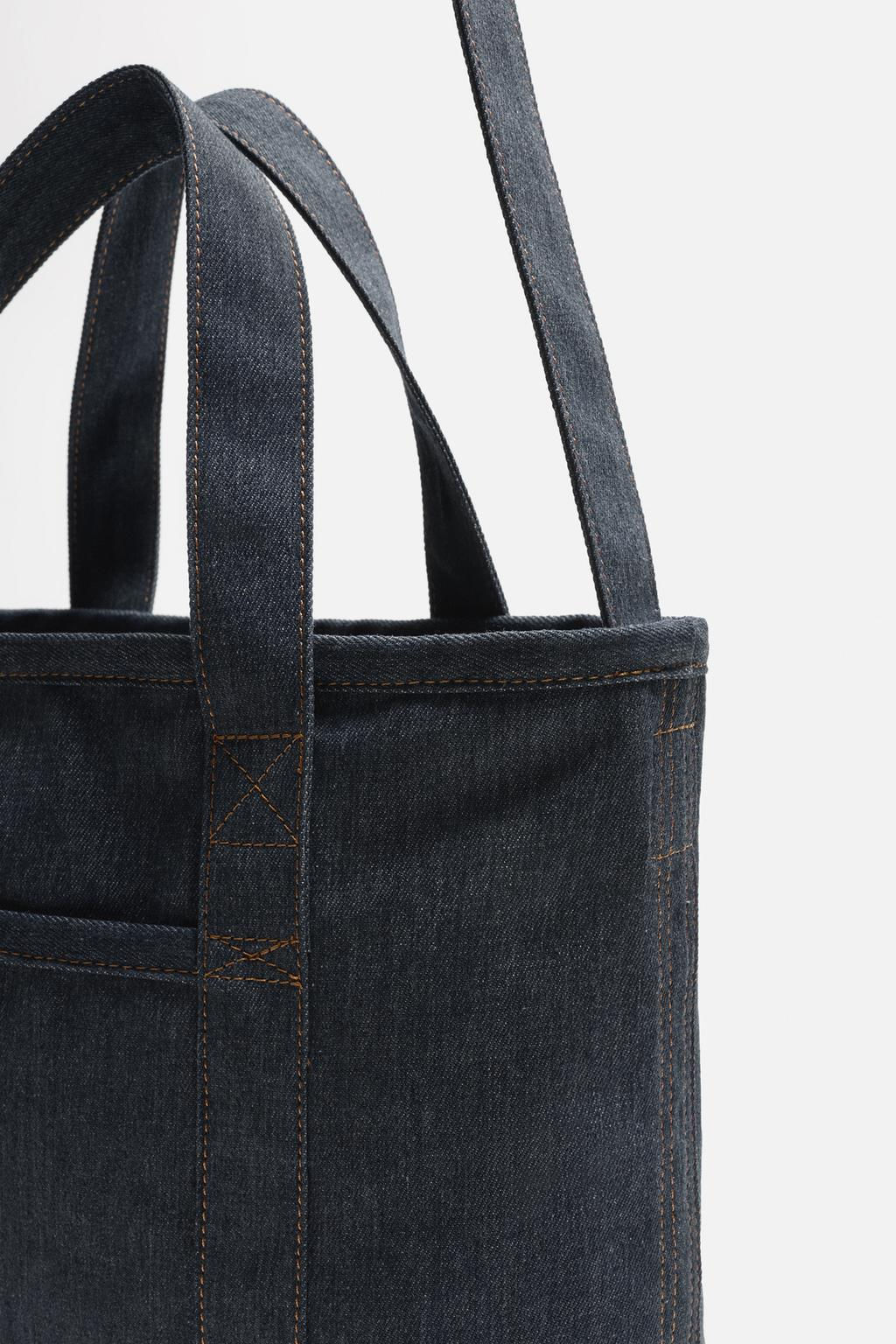 DENIM TOTE BAG - Zara фото 3