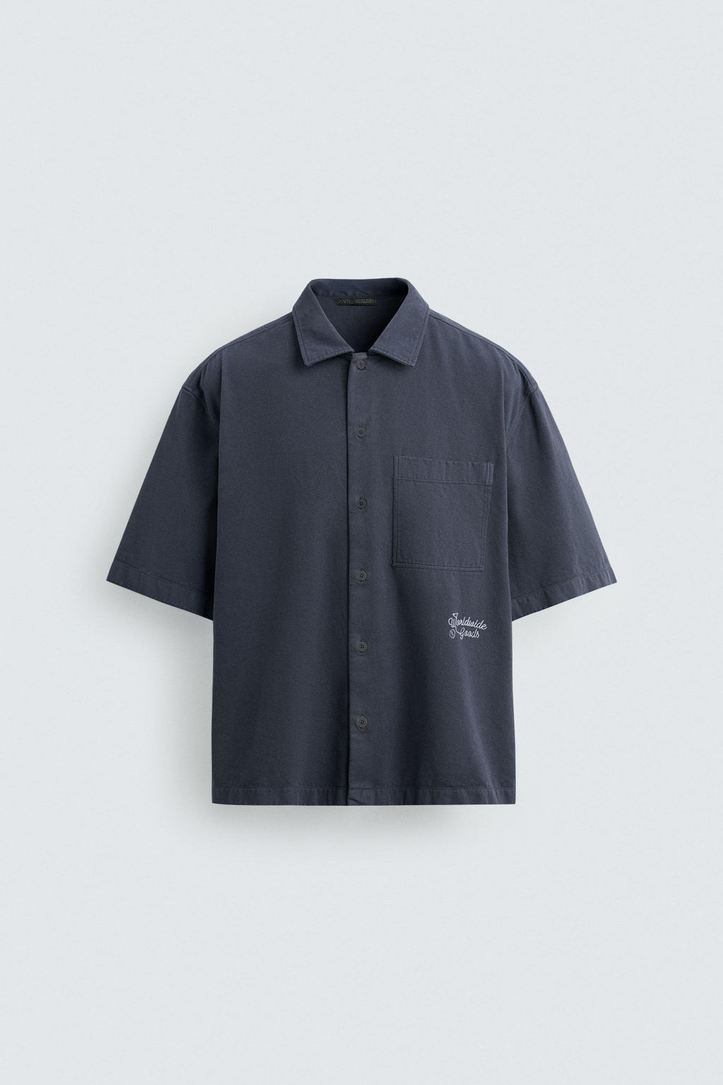 EMBROIDERED TEXTURED OVERSHIRT