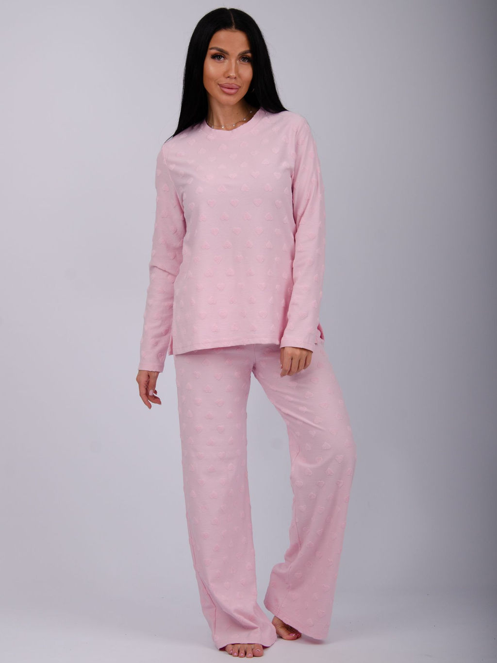 Пижама "Лёгкость 2" розовая, махра