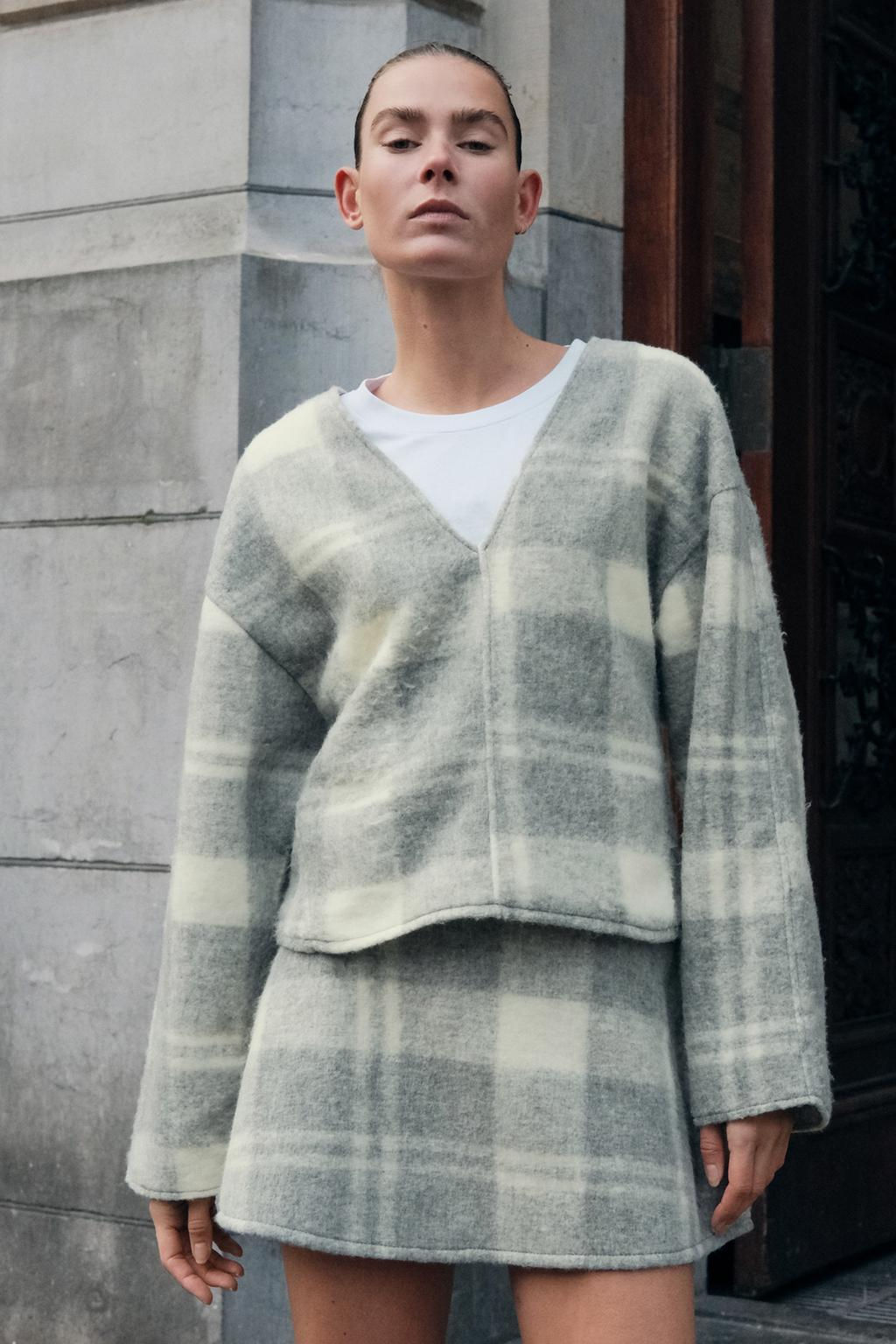 SOFT CHECK SWEATSHIRT - Zara фото 6