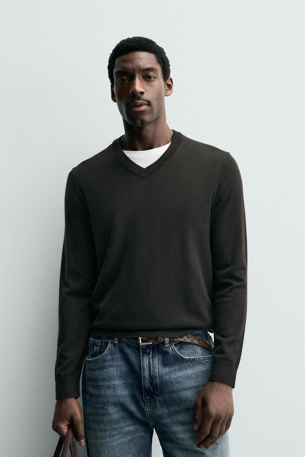 100% WOOL V-NECK JUMPER - Zara фото 2