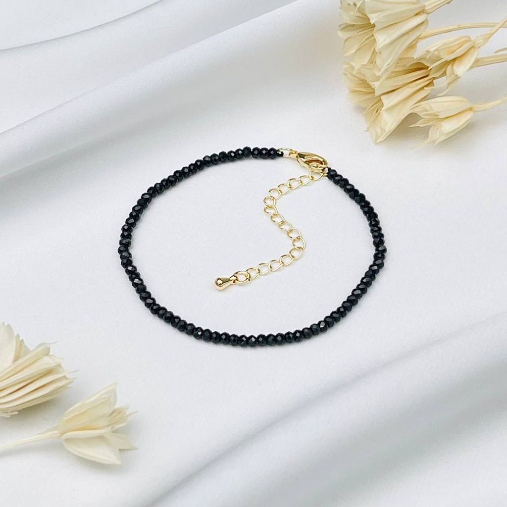 Браслет из черного Турмалина "Шерл" 18 см +