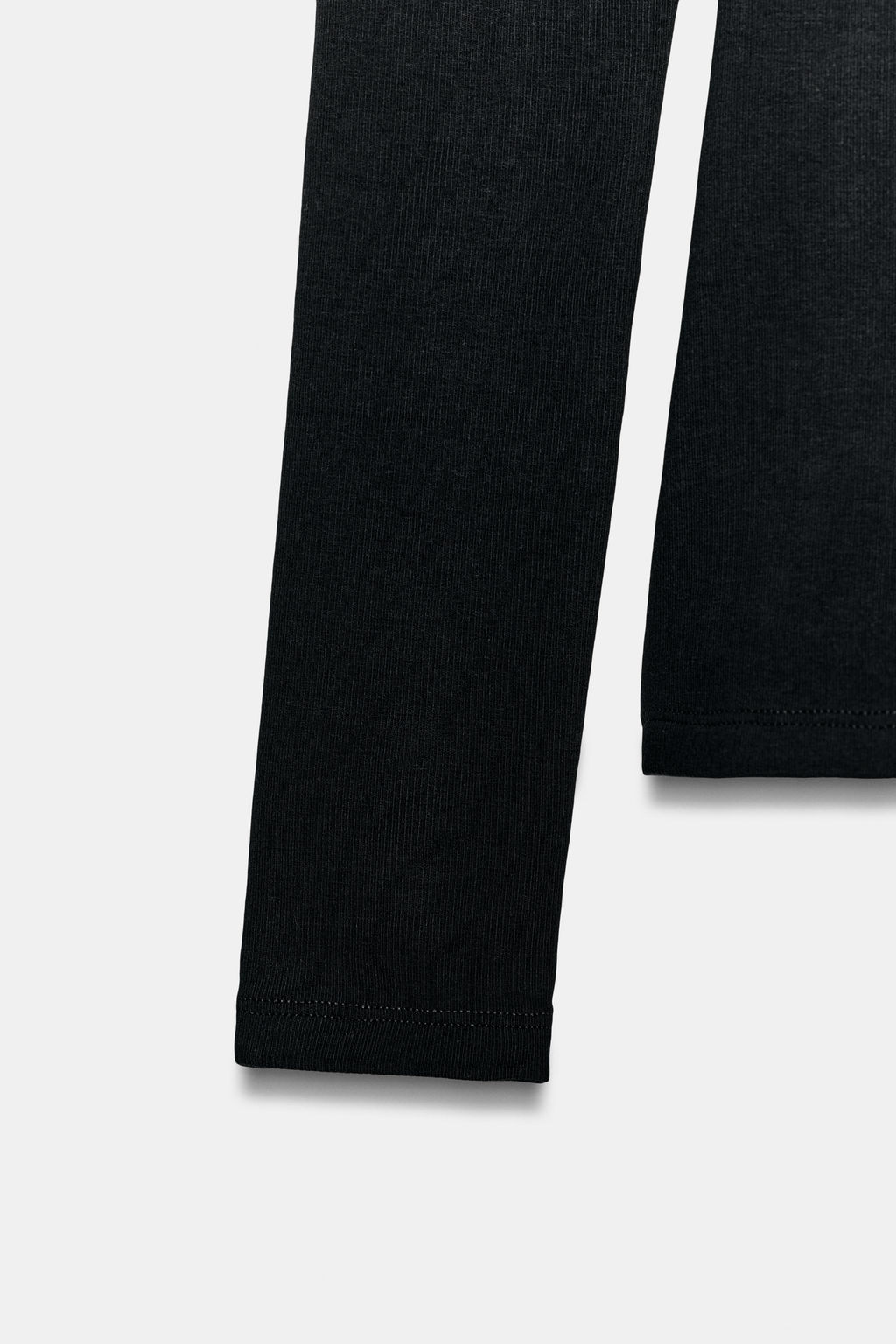 CAMISETA RIB MANGA LARGA / Negro - Zara фото 8